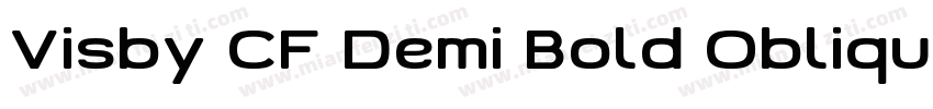 Visby CF Demi Bold Oblique字体转换
